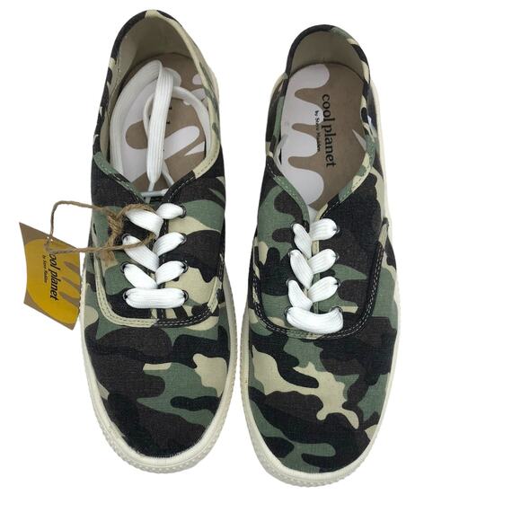 Cool Plant Women's Stream Camo Print Platform Sneakers Steve Madden 8 - Picture 2 of 7